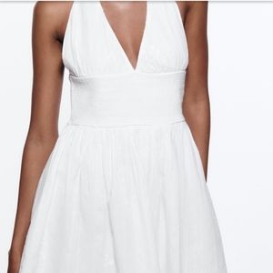 White halter dress